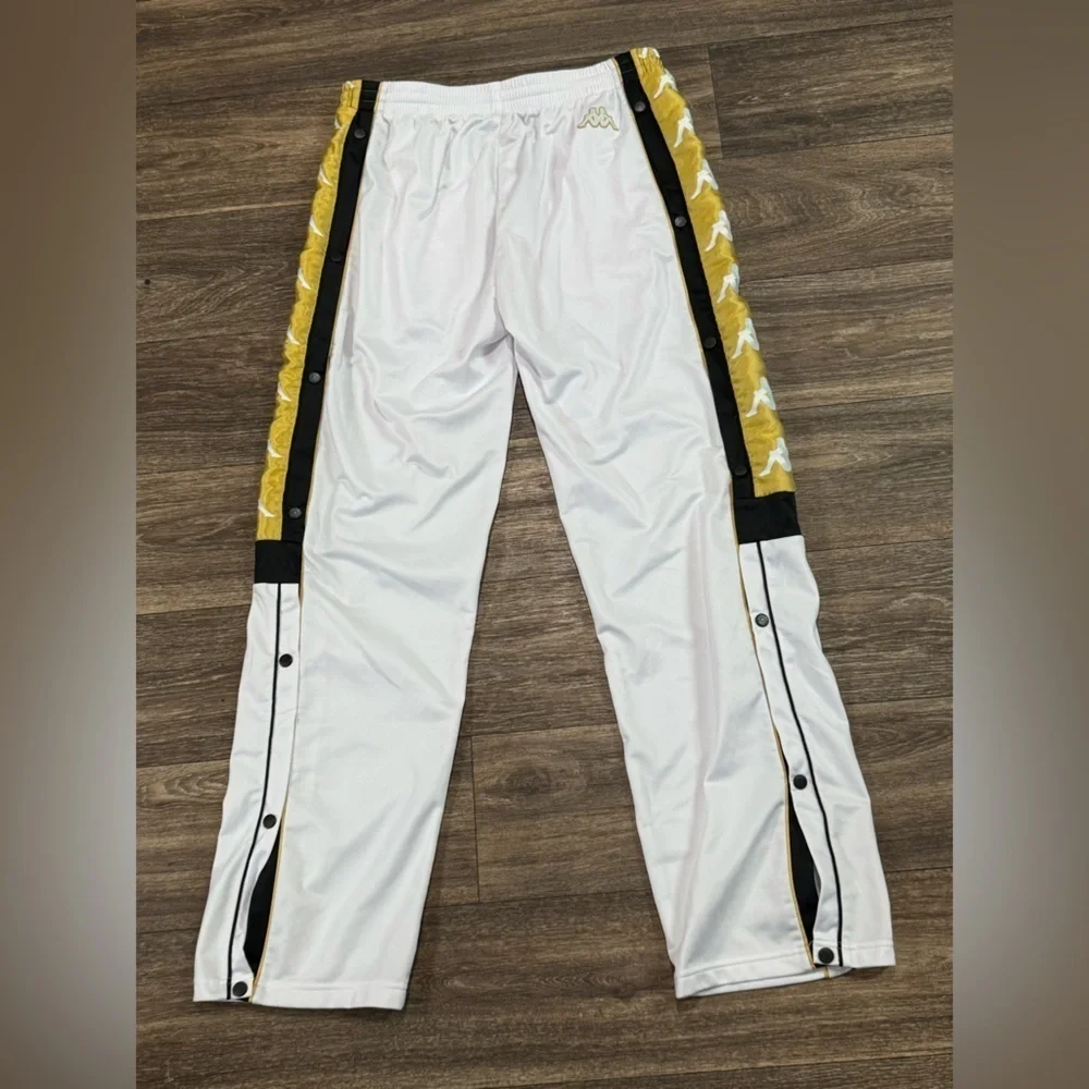 Kappa Banda 10 Logo Alan Track Pant Large White Gold